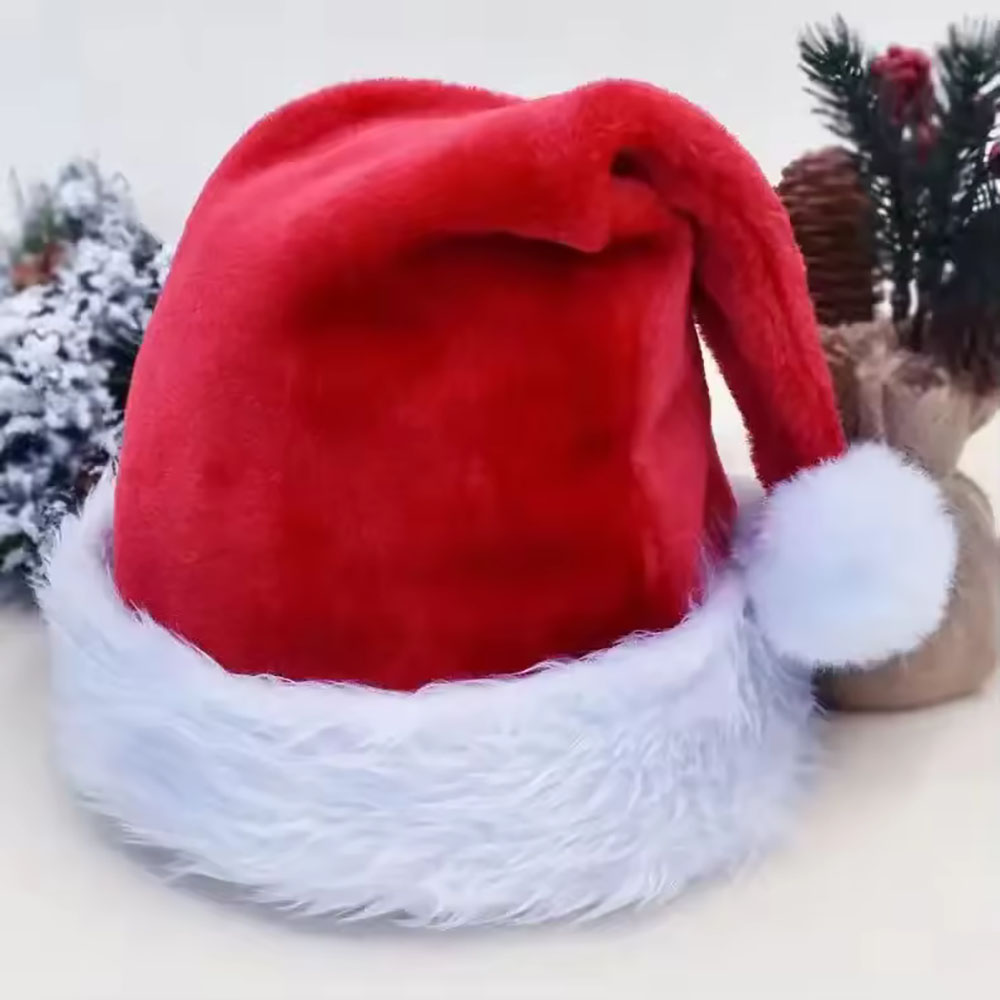 Santa Hat Plush - Nouveau Chapeau de Noël en Peluche