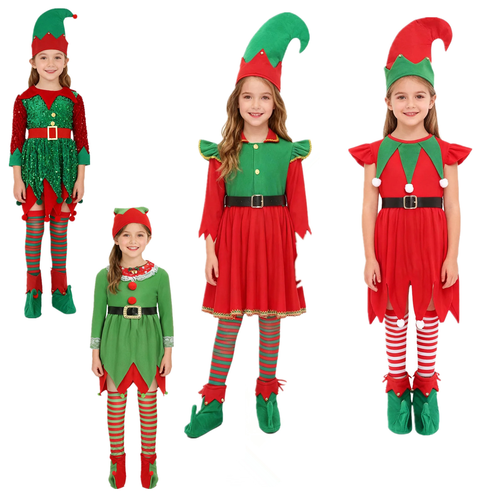 Elf Costume Christmas - Costume de noël pour fille elfe,