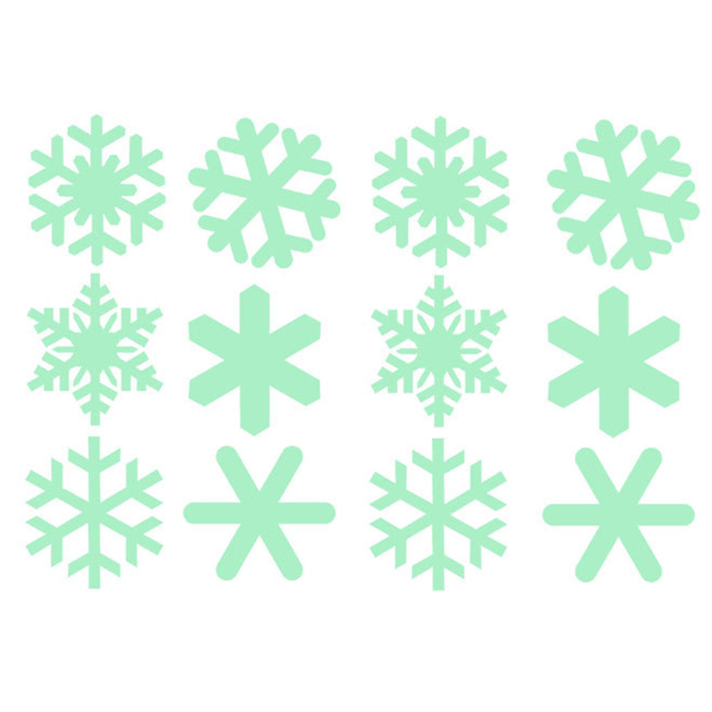 Snowflake Window Decal - 1 ensemble d'autocollants muraux lumineux en