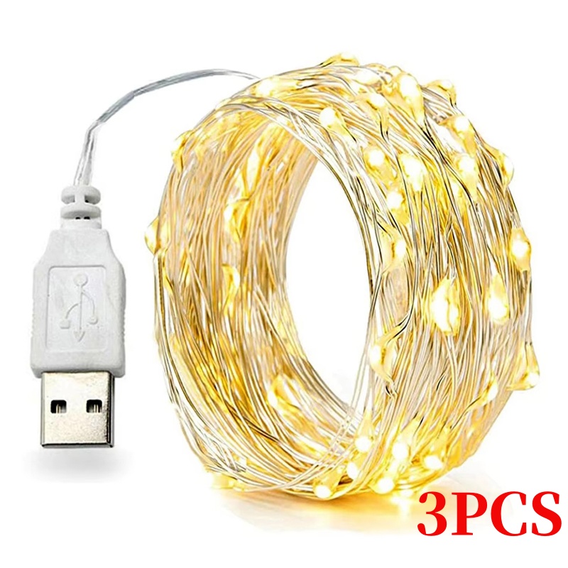 Led Fairy String Lights - Guirxiété lumineuse LED USB étanche, fil