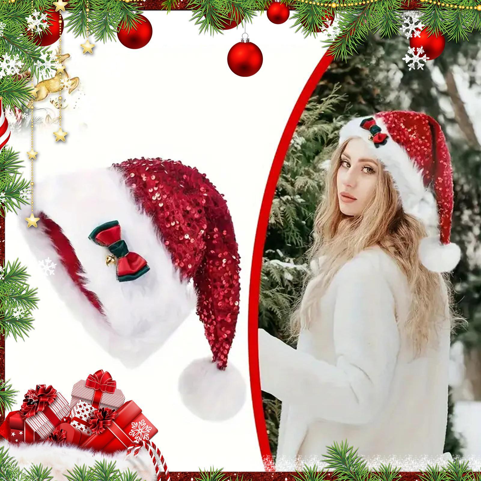 Santa Hat Plush - Chapeaux de noël en peluche avec