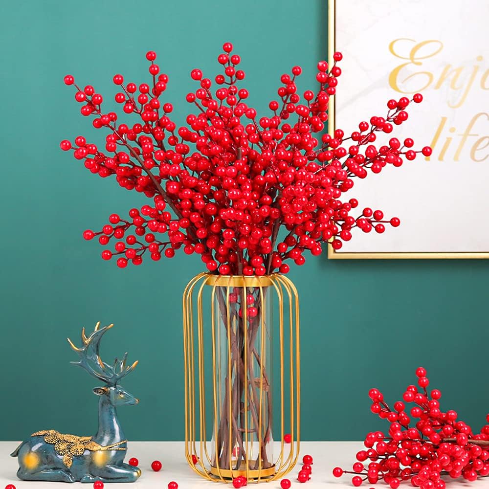 Tiges de baies rouges artifici - Christmas Wreath Fake avis et prix