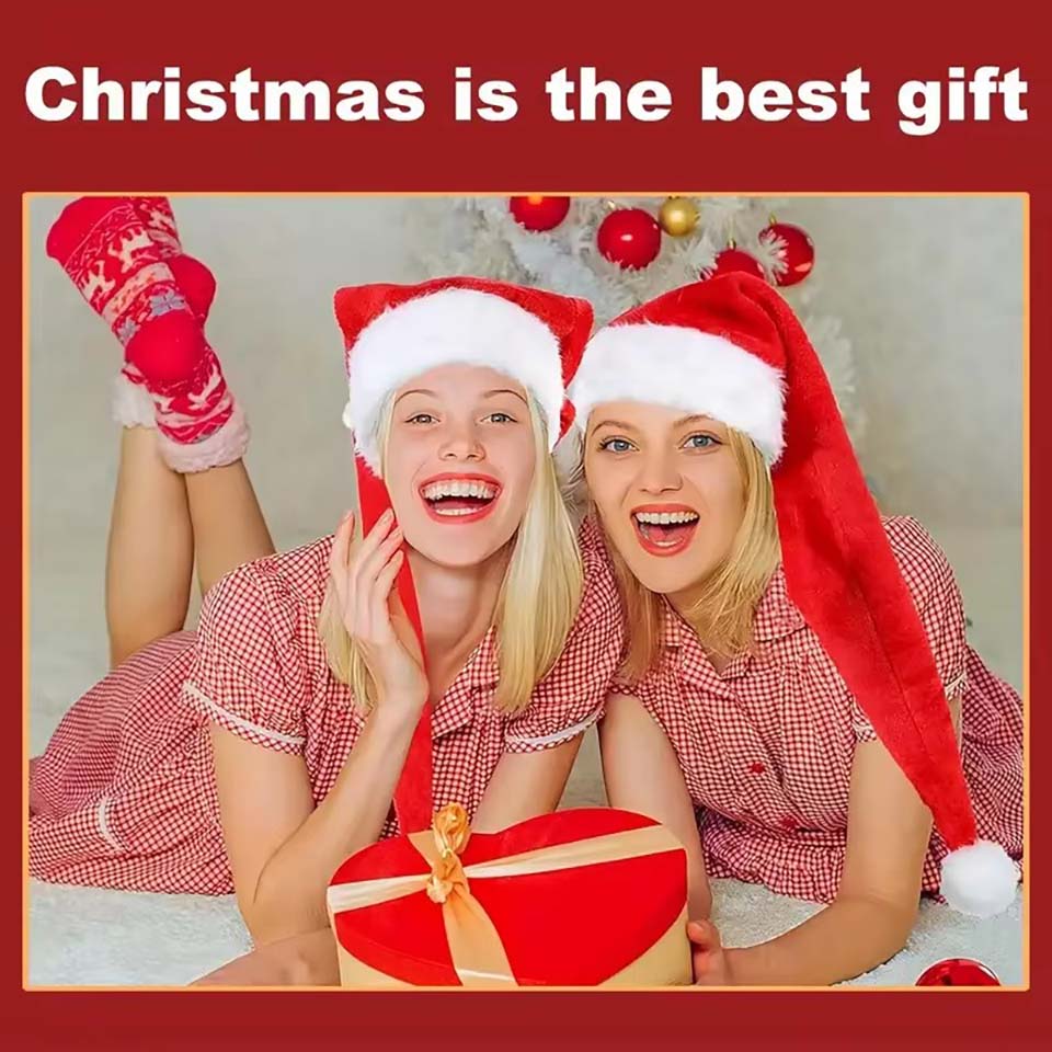 Chapeau de Noël en peluche lon - Santa Hat Plush avis et prix