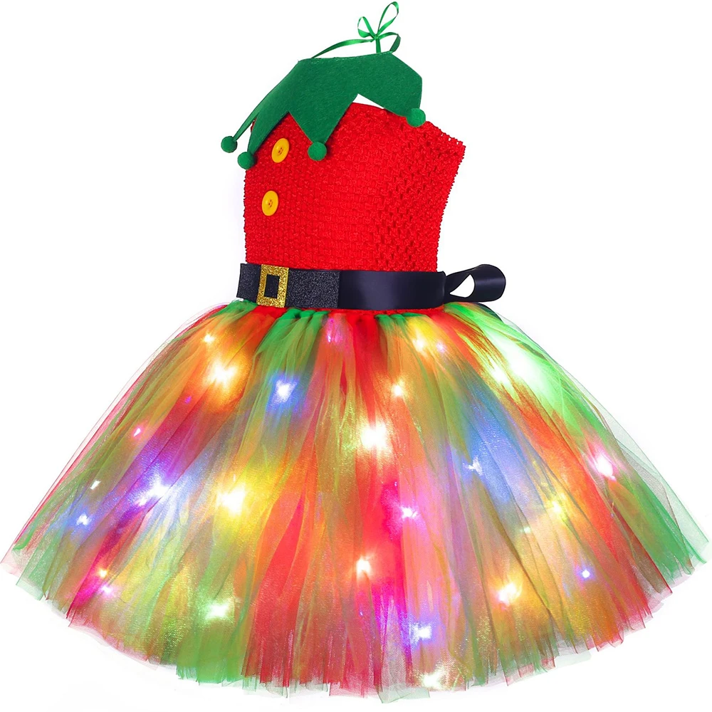 Robe Tutu de noël en Tulle rou - Elf Costume Christmas avis et prix