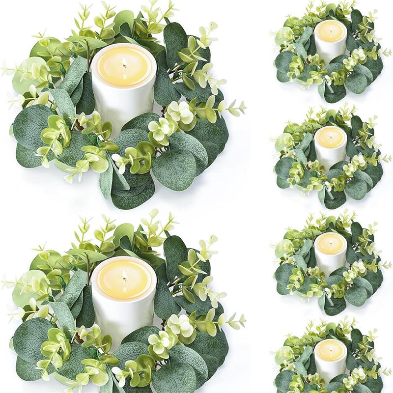 Couronne d'eucalyptus bougeoir - Christmas Wreath Fake avis et prix