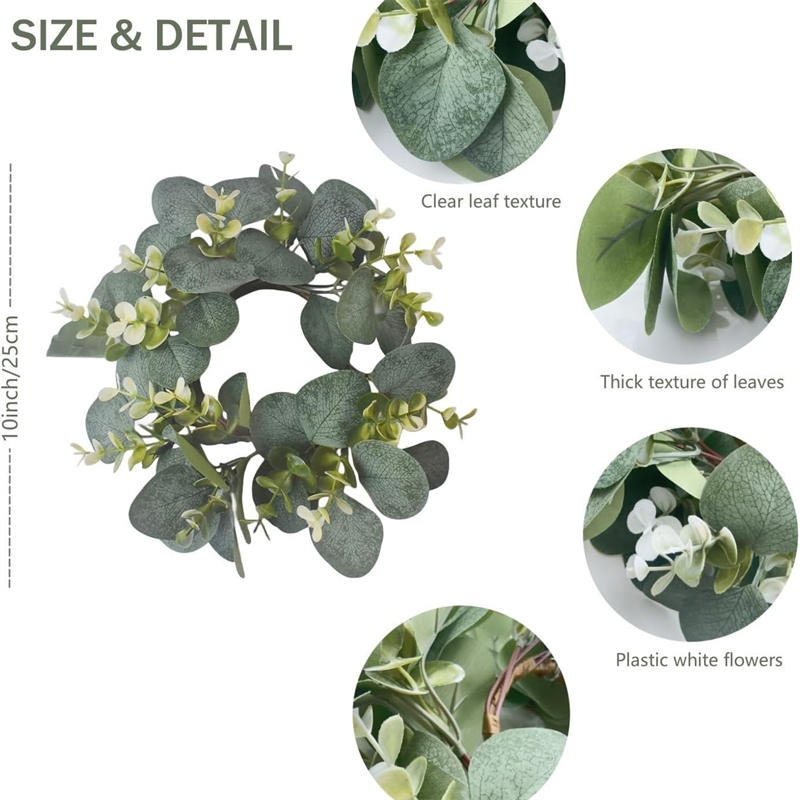 Couronne d'eucalyptus bougeoir - Christmas Wreath Fake avis et prix