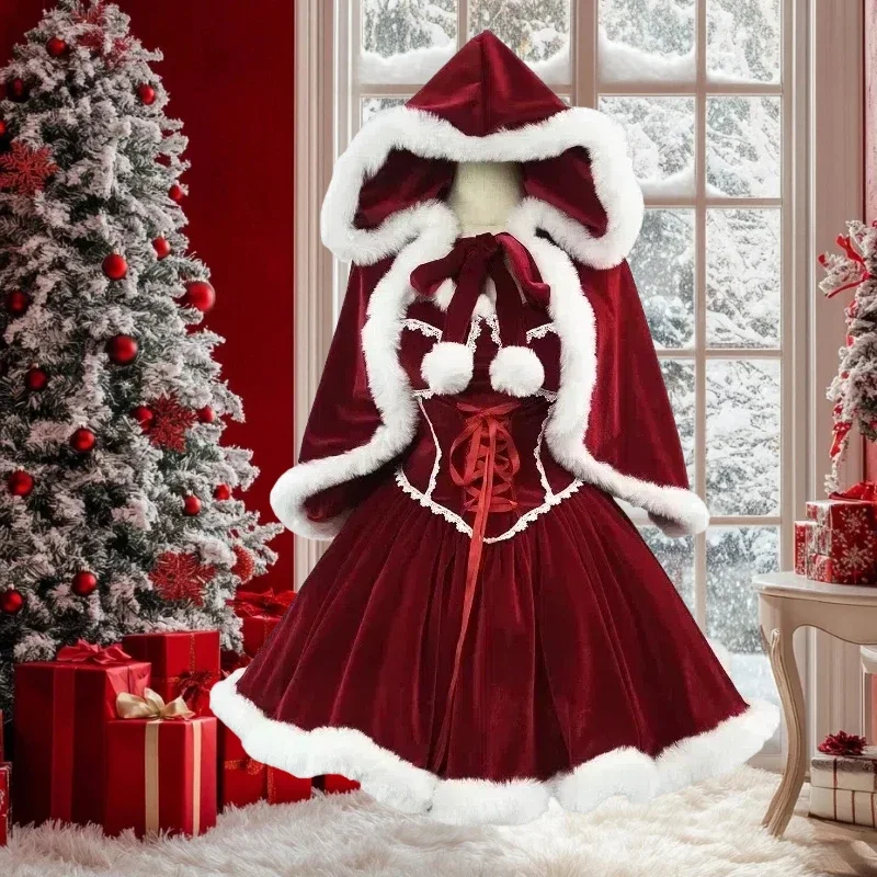 Robe rouge pour nouvel an, Cap - Elf Costume Christmas avis et prix