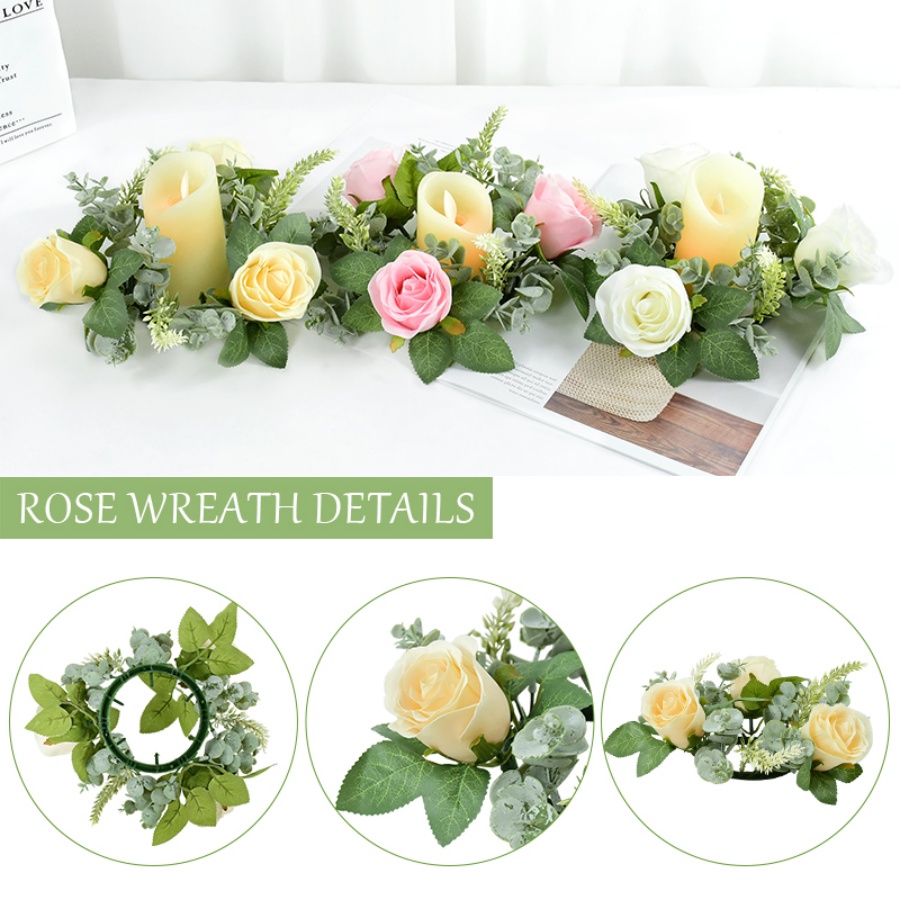 Guirlande florale en forme de  - Christmas Wreath Fake avis et prix